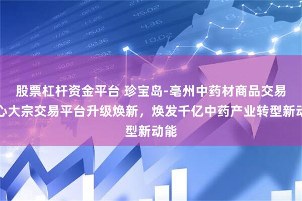 股票杠杆资金平台 珍宝岛-亳州中药材商品交易中心大宗交易平台升级焕新，焕发千亿中药产业转型新动能