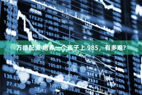 万德配资 培养一个孩子上 985，有多难?